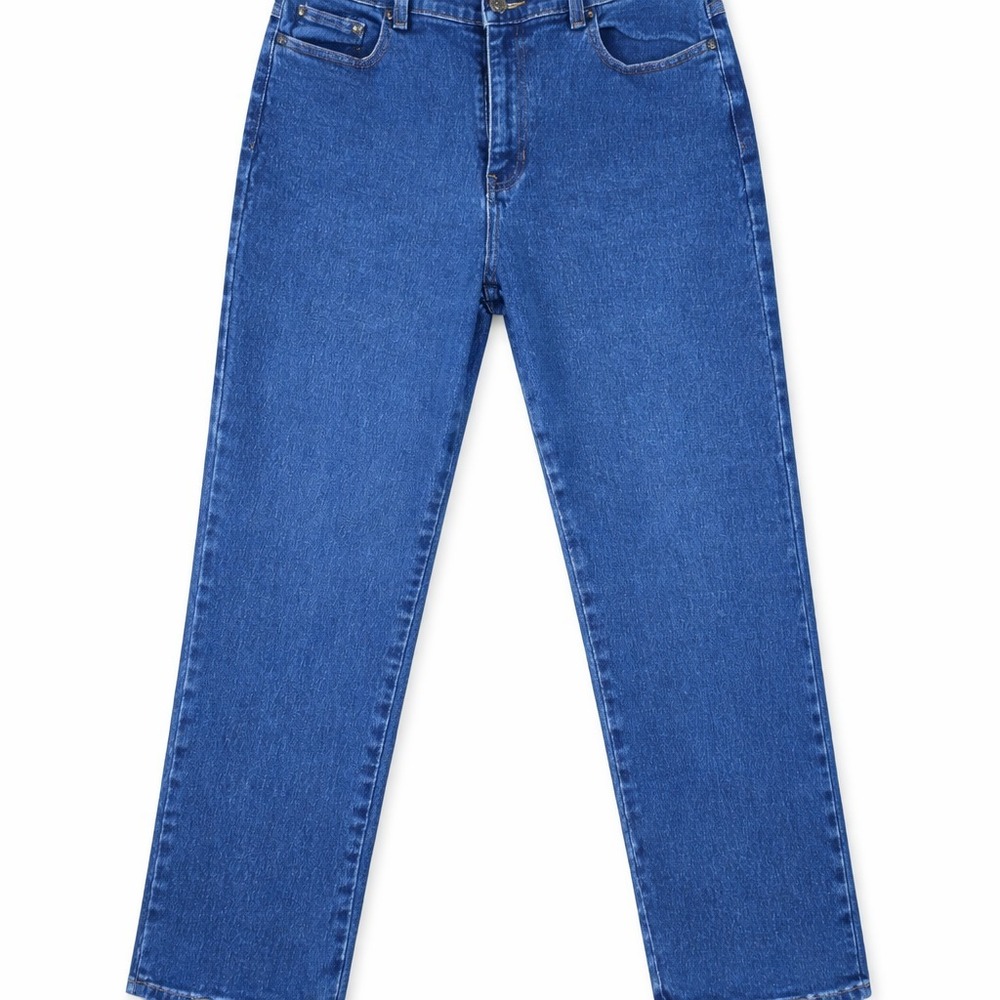 Style & Co Women's Jeans 12P Petite Straight Leg Blue Denim High Rise 26x25